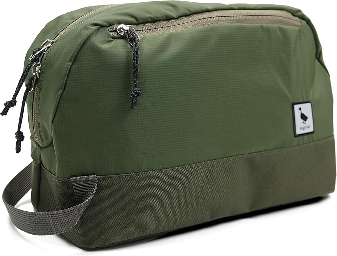 Travel Toiletry Bag 8L, Large Packing Cube with Waterproof TPU Wet/Dry Compartment by KalgoTeal