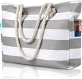 Clothirily Beach Bag for Women, Large Beach Tote Bag Waterproof with Zipper | Large Capacity Swim Pool Bag, Inner Pockets, Sandproof Foldable Beach Tote for Travel Essentials by Clothirily