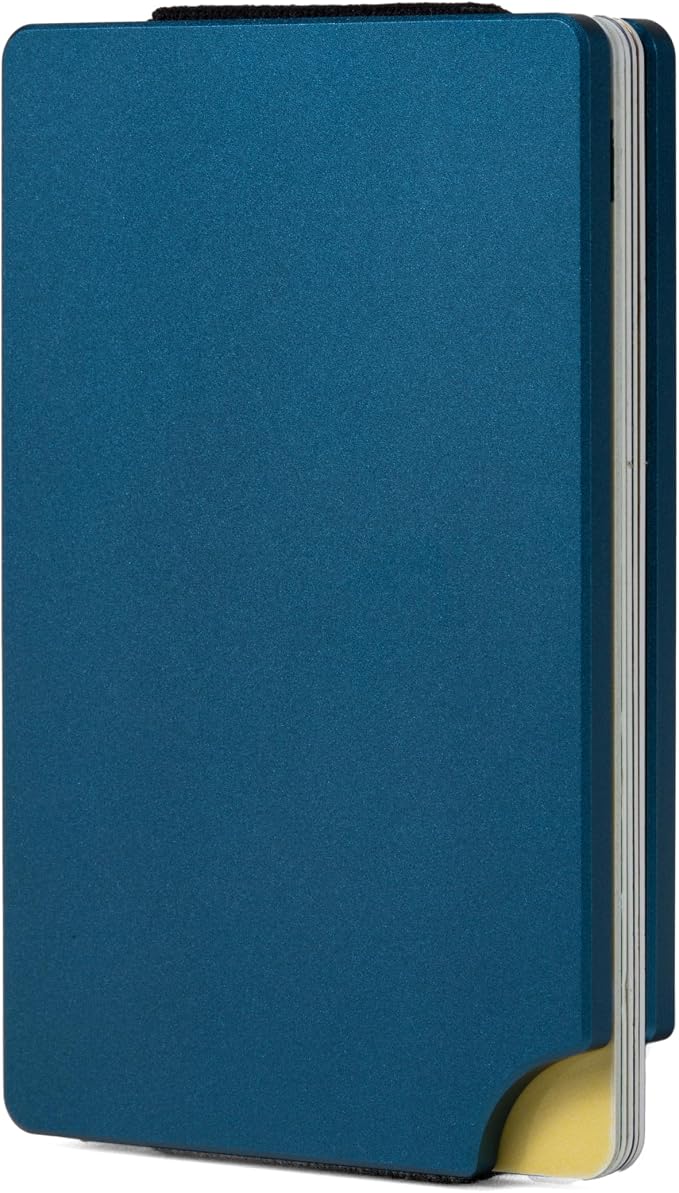 Slim Wallet for Men,RFID Blocking Minimalist Metal Wallet, Money Clip/Cash Holder, Front Pocket Aluminum Credit Card Holder, Ideal Gift for Men,Matt Dark Blue - Image 8