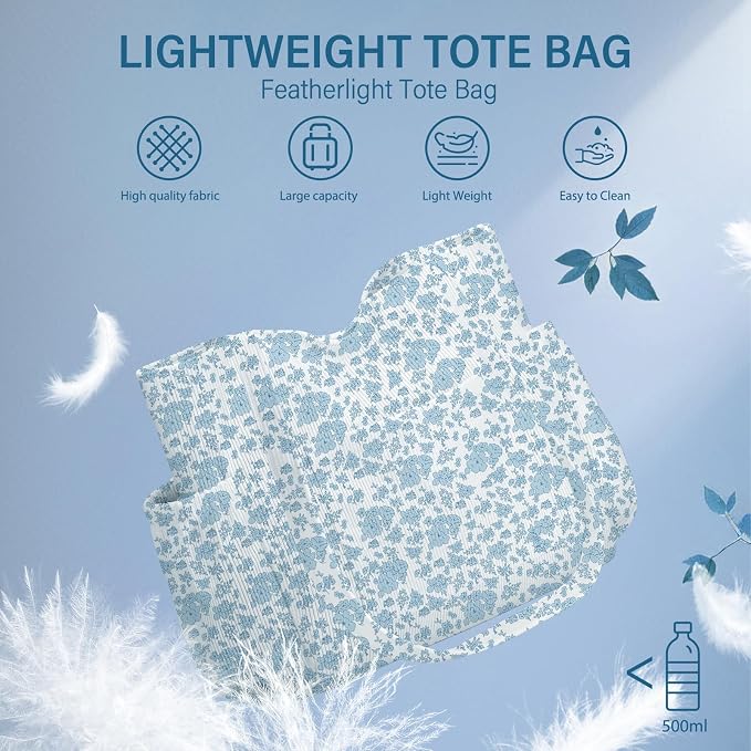 Corduroy Tote Bag for Women,Large Capacity Cute Tote Bags With 6 Pockets,Crossbody Shoulder Handbag for Work Travel Gym - Image 8