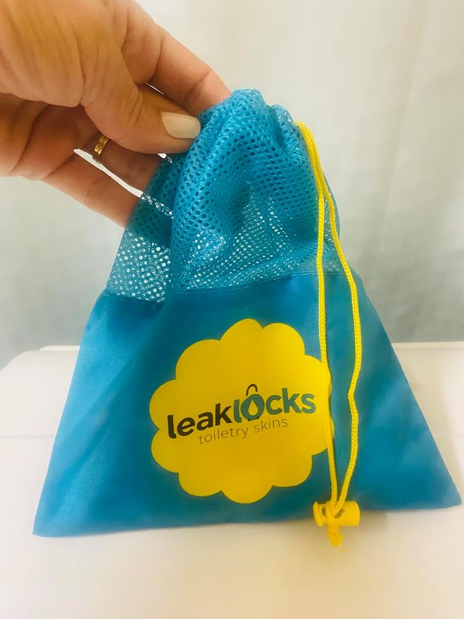 Rinseroo LeakLocks® Toiletry Skins 4-Pack w/Travel Bag | "Elastic Sleeve for Leak-Proofing, Fits Standard/Travel Sized Toiletries, Reusable Accessory, For Suitcase/Carry-on " - Image 6