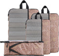 U+U 4 Set Compression Packing Cubes, Travel Organizers (Paisley Pattern) | Space-Saving & Lightweight Travel by UU