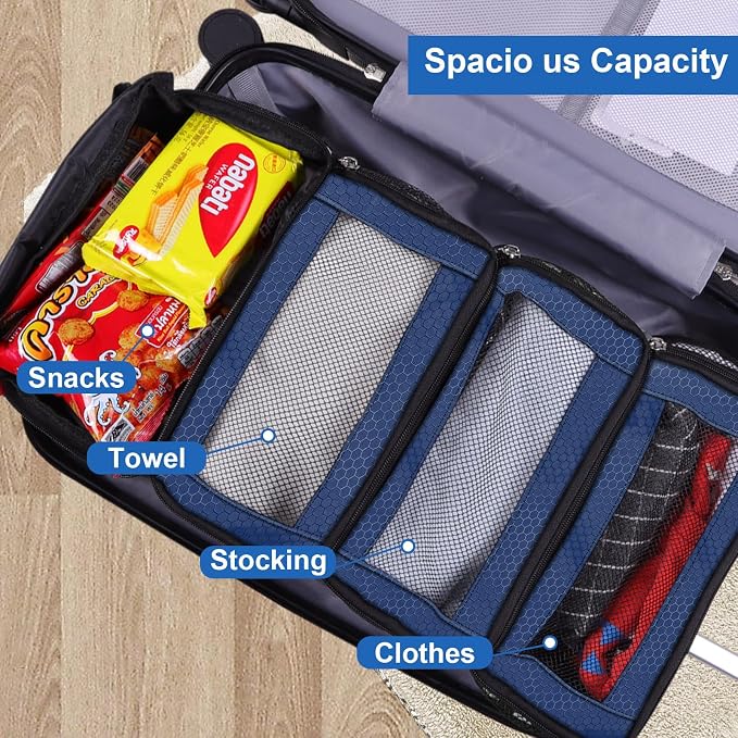 Olosar Suitcase Organizer, Travel Luggage Organizer Portable Hanging Travel Shelves Collapsible Hanging Packing Cubes for Carry on Suitcase - Image 2