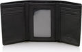 Stealth Mode Trifold Leather Wallet for Men with RFID Blocking | Black Pebble Top Grain Napa Leather, 9 Card Slots, ID Window, Gift Box – Gift for Dad, Husband, or Son by StealthModeWallets