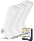 Pembrook® Bamboo Viscose Light Compression Socks - 3 Pairs | 8-15 mmhg Compression Socks | Knee High Comfort Support Socks by Pembrook