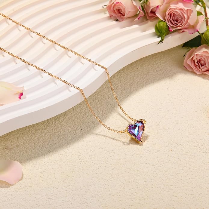 RZKING Golden Necklace for Women, Dainty Butterfly Heart Bow Rose Necklace, Gifts for Best Friend Sister Mom Girlfriend, Graduation Chritmas Birthday Anniversary Thank You Gifts - Image 4