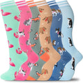 fenglaoda Compression Socks Women Men 6 Pairs, Knee High Best Support Circulation Socks for Running, Travel, Flight, Nurse by fenglaoda