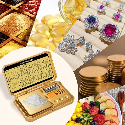 GRAM PRES Digital Pocket Gram Scale 300g x 0.01g Accuracy，with 50g Weights | Small Mini High Precision Gold Scale Digital Weight Grams And Oz For Jewelry,Diamond，Arrows, Powders And Medicine - Image 6