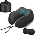 Travel Neck Pillow,Neck Pillow for Sleeping Travel,Airplane, Car, Office | Upgraded Memory Foam Neck Pillow for Travel,Machine Washable, Adjustable Flight Pillow, Suitable for Sleeping (Black) by Phentzari