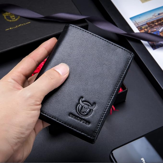 BULLCAPTAIN Large Capacity Genuine Leather Wallet for Men QB-027 | Bifold Wallet,RFID Blocking,Credit Card Holder,15 Card Slots,Special Expandable Design,gift choice - Image 2