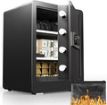 DAYI Safe Box, 2.0 Cubic Feet Home Safe with Fireproof Waterproof Bag, Security Safe Box for Money Cash Valuables, Digital Electronic Keypad, Dual Alarm System, Removable Shelf - D-45 by DAYISAFE