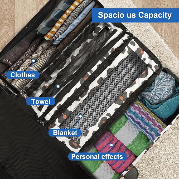Olosar Suitcase Organizer, Travel Luggage Organizer Portable Hanging Travel Shelves Collapsible Hanging Packing Cubes for Carry on Suitcase - Image 5