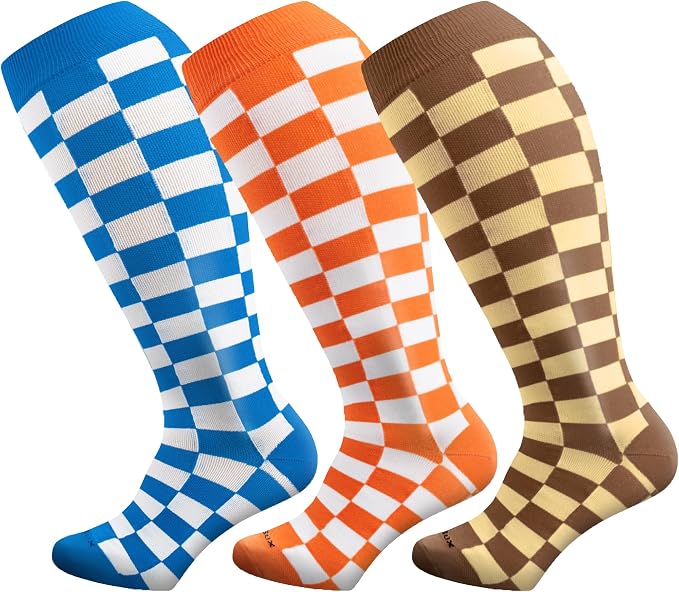 LEVSOX Wide Calf Compression Socks for Women & Men Extra Large Size Support Socks for Nurses Running Pregnant Travel, 15-20 mmHg by Levsox