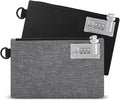 KeeKit Money Bag with Lock, 2 PCS Lockable Money Bag, 5 x 8 Inches Locking Accessories Pouch for Cash, Jewelry, Passports, Medicine, Credit Cards (‎Black & Grey) by KeeKit