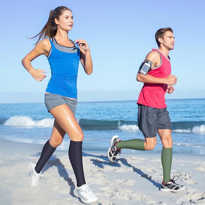 QUXIANG Compression Socks for Women & Men 15-20 mmHg, Best for Medical, Nursing, Running, Athletic, Varicose Veins, Travel - Image 4