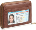 Credit Card Holder Wallet RFID Blocking Leather Small Wallet for Women with Wristlet by FALANMULE