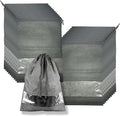 20 Pack Shoe Bags for Travel, 17" x 12.6" Drawstring Shoe Organizers with Clear Window, Breathable Non-Woven Dustproof Pouches for Luggage & Closet (Gray) by Unknown