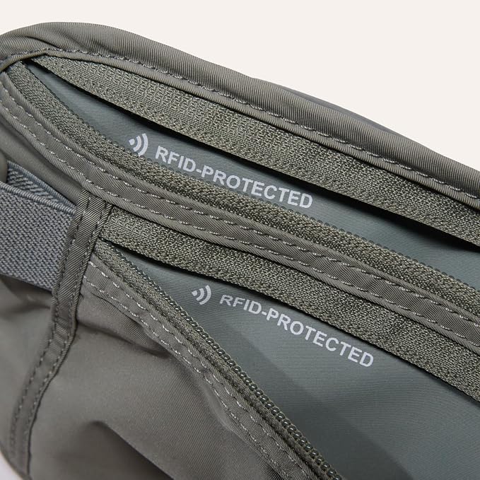 Pander RFID Blocking Travel Money Belt – Hidden Waist Pouch for Passport, Cash, Cards, Slim Belt Bag for Men and Women, - Image 6