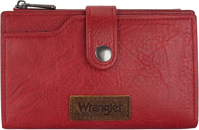 Wrangler Wallet for Women Bifold Card Holder with Zipper and ID Window by Wrangler%C2%AE