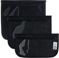 HIONXMGA Set of 3 Clear Travel Toiletry Bag, TSA Approved, Quart Size S/M/L | Clear Front Zipper Pouches Waterproof Cosmetics Bags for Women Kids Toiletries Baby Essentials Well-Organized Carry, Black by HIONXMGA