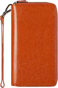 Small Compact Women Wallet RFID Blocking Genuine Leather Bifold Purse with ID Windows by Lavemi