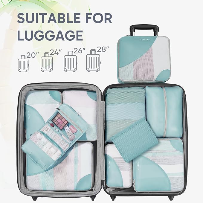 OlarHike 10 Set Packing Cubes for Travel,Gifts for Women Mom,Anti-Tearing Suitcase Organizer,with Over 1000 pcs Mesh Holes,Vacation Essentials & Accessories for Cruise Ship - Image 7