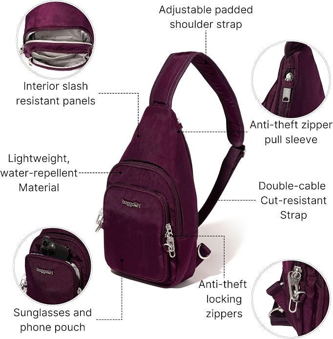 Baggallini Securtex Anti-Theft Daytripper Sling - Image 5