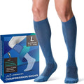 Compression Socks for Women and Men, 15-20mmHg Knee High Support Socks, Lightweight Breathable Travel and Running Socks for Flying, Training, Work and Daily Wear, S-L, 1 Pair by LANDWOVEN-SpeedRunner