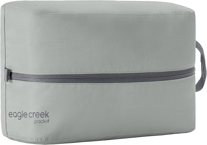 Eagle Creek Pack-It Reveal Multi Shoe Cube, Storm Grey | Dual-Compartment Shoe Cube for Optimizing Luggage Space, Travel-Friendly, Easy-Grab Zipper, Quick Grab Handle, Lightweight by EagleCreek