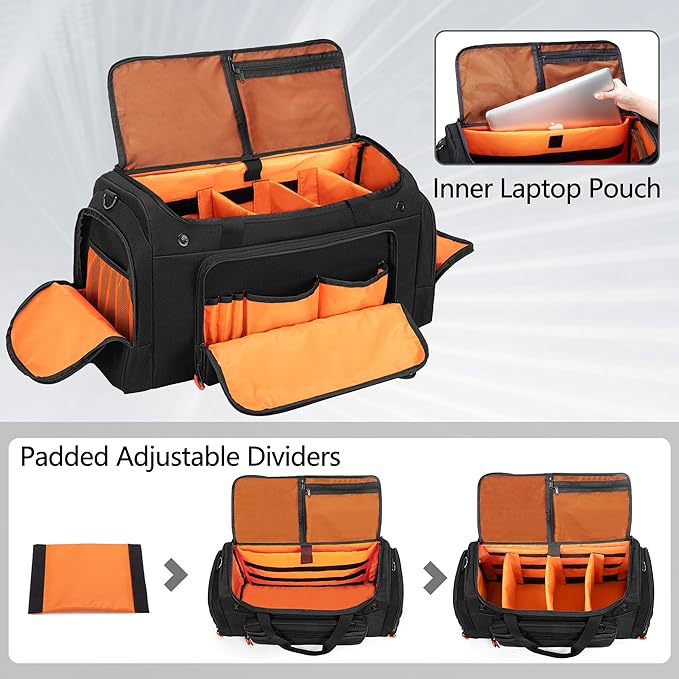 DSLEAF Tactical Sneaker Duffle Bag, Sneaker Travel Bag for 4 Pairs of Shoes | Multiple Pockets, Detachable Shoulder Strap and TSA Carry-on Approved Size - Image 3