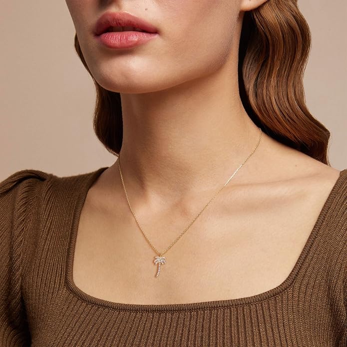 Gold Necklace for Women, Dainty Charm Pendant Necklace Jewelry Gift | 14K Gold Plated, Cute, Delicate, Adults, Non Tarnish, Hypoallergenic, Accessories - Image 3
