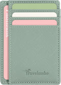 Travelambo Slim Wallet Front Pocket Minimalist Leather RFID Blocking Medium Size by Travelambo