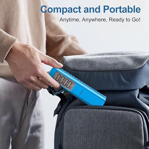 Battery-Free Digital Luggage Scale, 110lbs/50kg Portable Handheld Hanging Scale for Luggages, Suitcases, Backpacks & Bags, Easy Weighing for Travel, No Need Batteries (Blue) - Image 6