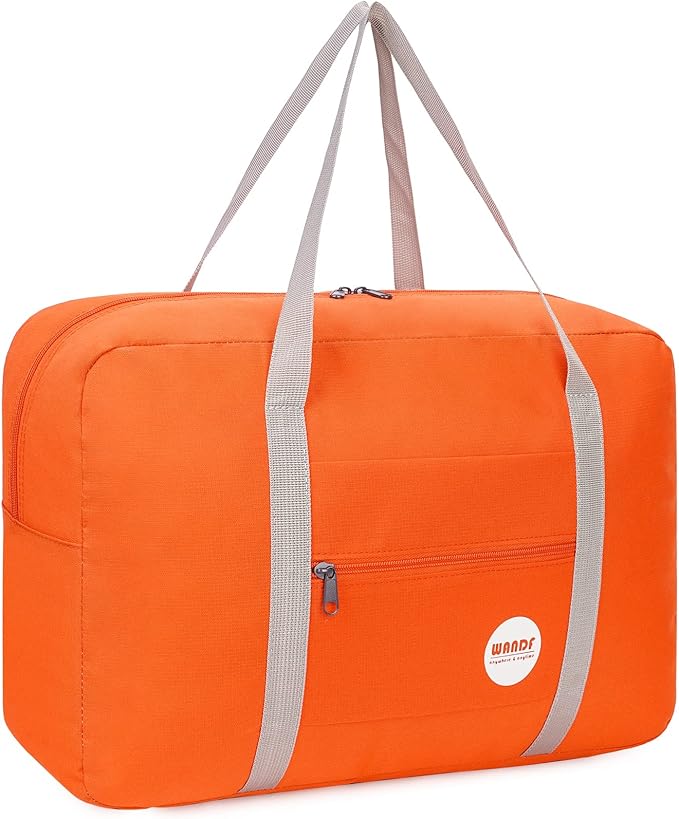WANDF Personal Item Travel Bag, Carry On Duffle Bag Women | 18x14x8 inches, Frontier Airline Underseat Fit, Weekend Overnight Trips, Lightweight Packable by WANDF
