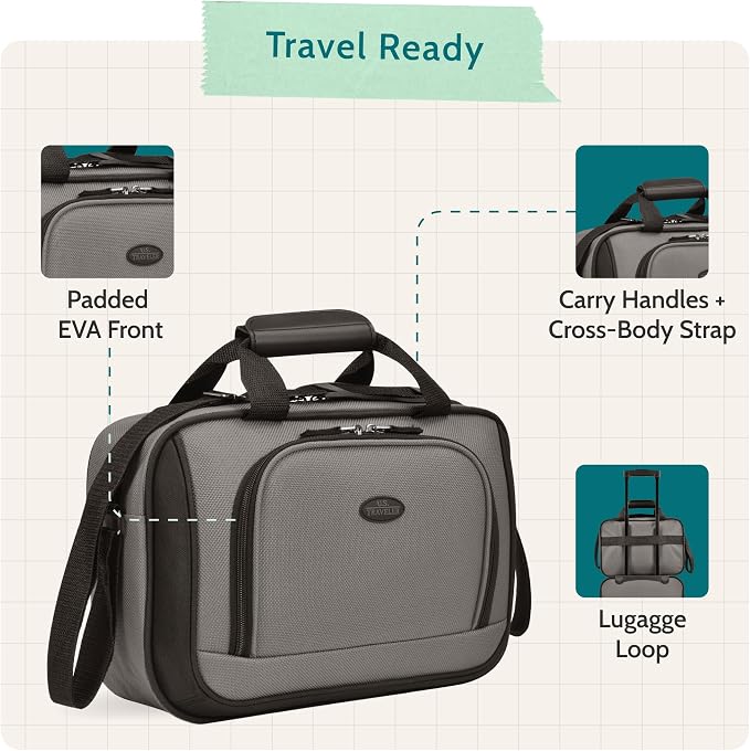 U.S. Traveler Rio 14" Travel Tote Bag, Lightweight 1200D Carry-On Bag for Women & Men - Image 4