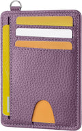 Mayski Slim Wallet, Credit Card Holder for Women, Minimalist Front Pocket RFID Blocking Card Cases, Small Wallet Women Men(Litchi Lavender) by SLIMELEGANCEPERSONIFIED