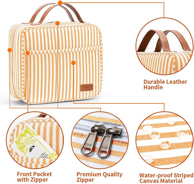 Hanging Travel Toiletry Bag,Large Capacity Cosmetic Travel Toiletry Organizer for Women with 4 Compartments & 1 Sturdy Hook,Perfect for Travel/Daily Use/Christmas - Image 5