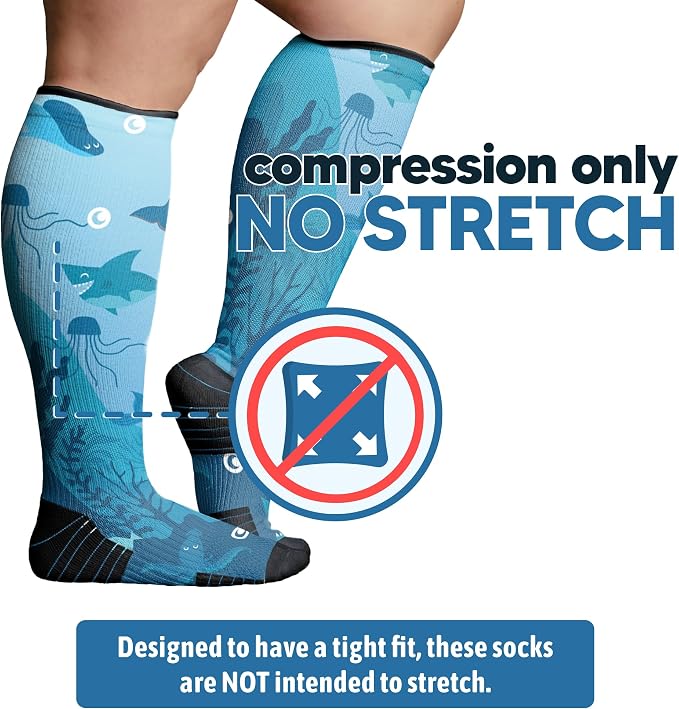 Viasox Compression Socks for Women and Men, Knee High Socks 12-15 mmhg Circulation Support for Flight, Travel, Daily - Image 2