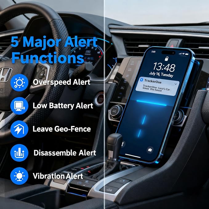 4G GPS Tracker for Vehicles Car Kids, Car Tracker Device Hidden Tracking Devices for Cars Hidden 10S Update Strong Magnetic Long Battery Life (Tracker 1 Year Subscription Incl.) - Image 3