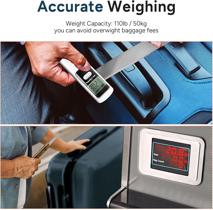 travel inspira Luggage Scale, Travel Essentials, Portable Digital Hanging Baggage Scale for Travel, Suitcase Weight Scale - Image 8