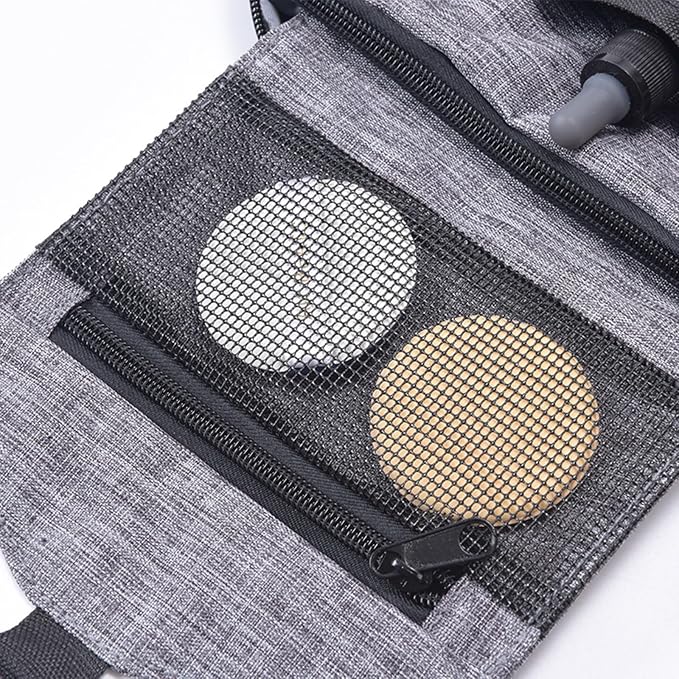 Travel toilet bag is used to store toiletries, Suitable for short-term travel use hanging toilet bag (Gray) - Image 5