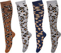 4 Pairs Compression Socks for Women & Men, Support Compression Sock 20-30 mmHg for Nurses, Pregnancy, Flying, Running,Travel by MoreYoungerMoreHealthier