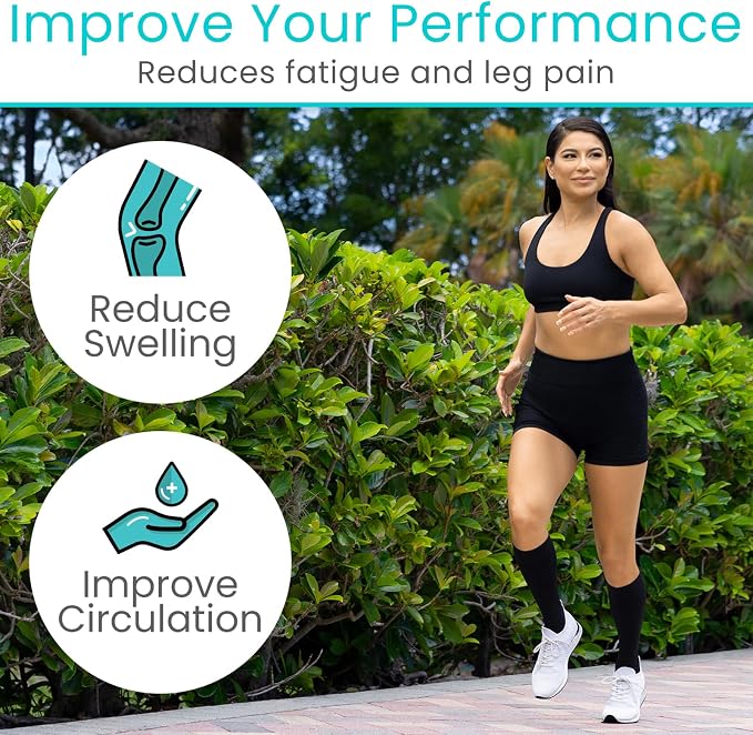 Vive Knee High Compression Socks for Women & Men – 15-20mmHg Medical | Support Stockings for Varicose Veins, Swelling, Soreness & Airplane Travel – Breathable TED Hose for Legs & Feet - Image 4