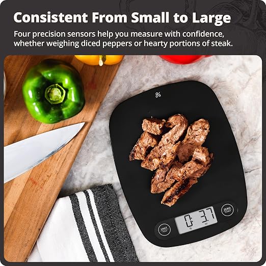Greater Goods Food Scale, Slim & Compact Build, 1g Precision (Matte Black) | Digital Kitchen Scale for Cooking, Meal Prep & Portion Control, Tare, Auto Shut-Off, g/oz/lb/ml Conversion & Calorie Tracking - Image 3