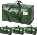 TICONN 4 Pack Extra Large Moving Bags Heavy Duty with Zippers & Carrying Handles, Durable Storage Bags Moving Boxes for Closet Organizers and Storage (4 Pack, Olive) by TICONN