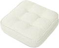 GOFORIT Memory Foam Cushion，Square Seat Cushions for Dining Chairs,Non-Slip Chair Pads with Removable Cover, 16'' x 16'', Off White by Unknown