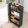 Tribesigns Slim Storage Cart, Rolling Narrow Kitchen Cart on Wheels for Small Place, 4-Tier Slide Out Slim Utility Cart Skinny Laundry Cart with Handle for Kitchen, Bathroom, Laundry (Contemporary) by Unknown