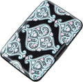 Credit Card Holder, Metal Card Wallet RFID Blocking Mini Slim Aluminum Business Hard Card Case for Women Men (Damask Paisley) by Kaabao