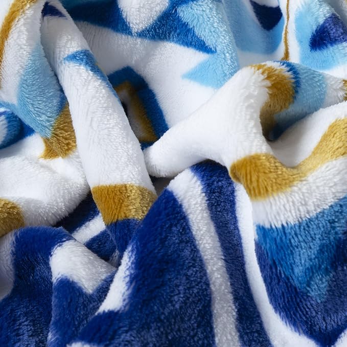 Carstens, Inc. Travel Blanket, Premium Compact 2-in-1 Airplane Blanket/Pillow, Open Sky Blue Aztec - Image 6