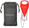 Portable Door Lock for Women & Travel Safety - Heavy Duty Portable Lock Perfect for AirBnb's, Hotels, Apartments, Hostels, Dormitories (Red, Single Hole) by Unknown